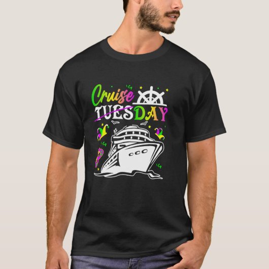Cruiseday Mardi Gras Celebrations Parade Boat Fat  Tシャツ (正面)