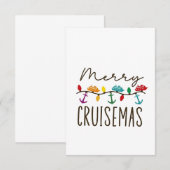 Cruisemasメリークリスマスクルーズファミリーマッチング サンキューカード (正面/裏面)