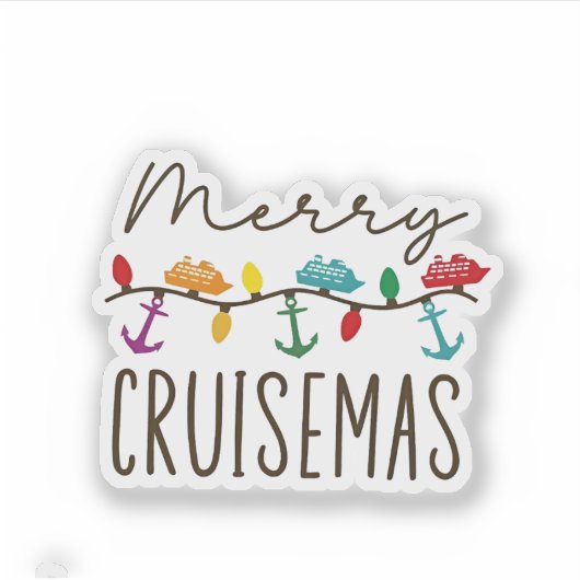 Cruisemasメリークリスマスクルーズファミリーマッチング シール (正面)