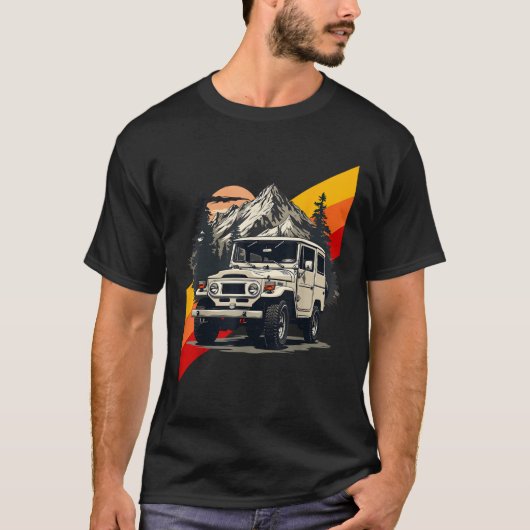 Cruiser 40 Series Mountain Offroad 4 Wheel Drive 4 Tシャツ (正面)