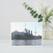 Cruiser Aurora. Postcard ポストカード (スタンド正面)