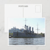 Cruiser Aurora. Postcard ポストカード (正面/裏面)
