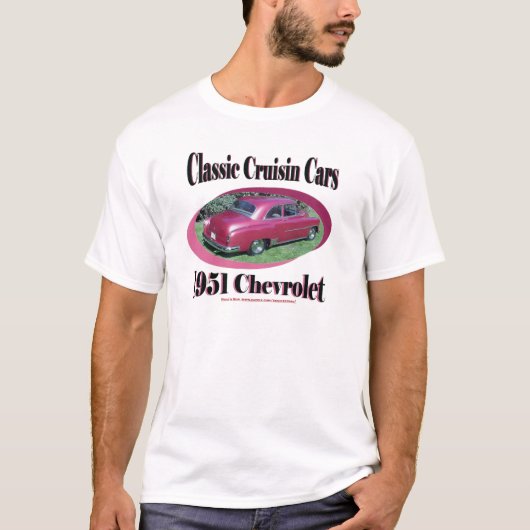 Cruisinクラシックな車1951年のシボレー Tシャツ (正面)