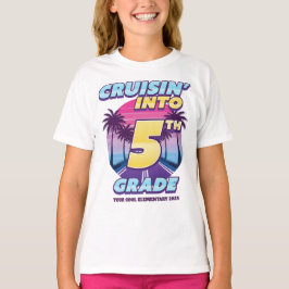 Cruisin’ Back to School 5th Grade Girl's Tシャツ
