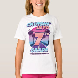 Cruisin’ Back to School 7th Grade Girl's Tシャツ