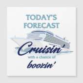 Cruisin' & Boozin' Square Cruise Door Magnet (正面)