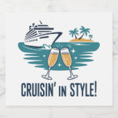 Cruisin’ In Style! - Luxury Vacation スパークリングワインラベル (シングルラベル)