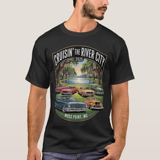 Cruisin The River City 2025 Moss Point MS Classic Tシャツ (正面)