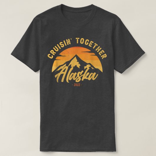 Cruisin' Together Alaska 2022コーディネート家族 Tシャツ (デザイン正面)