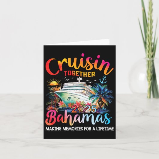 Cruisin Together Bahamas 2025シャツファミリークルーズ カード (正面)