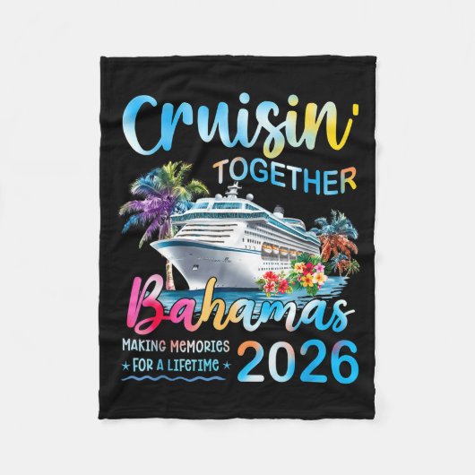 Cruisin' Together Bahamas 2026 Family Group Cruise フリースブランケット (正面)