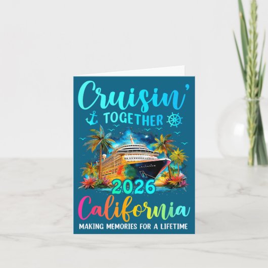 Cruisin' Together California 2026 Family Cruise Va カード (正面)