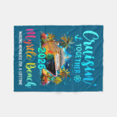 Cruisin' Together Myrtle Beach 2026 Family Cruise  フリースブランケット (正面(横))