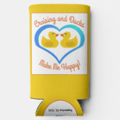 Cruising and Ducks Make Me Happy-Customized スリム缶クーラー (裏面)