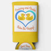 Cruising and Ducks Make Me Happy-Customized スリム缶クーラー (正面)