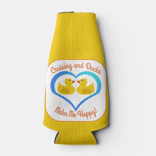 Cruising and Ducks Make Me Happy-Customized ボトルクーラー (正面)