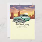 Cruising Classic Retro Car City 50th Birthday 招待状 (裏面)