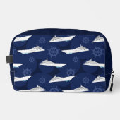 Cruising Cruise Ship Personalised Blue and White ドップキット (正面)