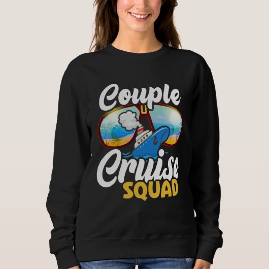 Cruising Cruise Traveler Couple Cruise Squad 2023 スウェットシャツ (正面)