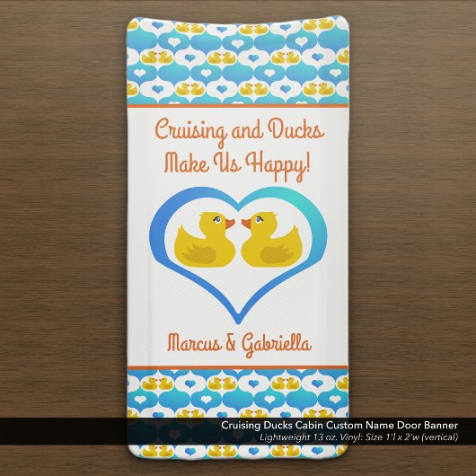 Cruising Ducks Cabin Custom Name Door 横断幕