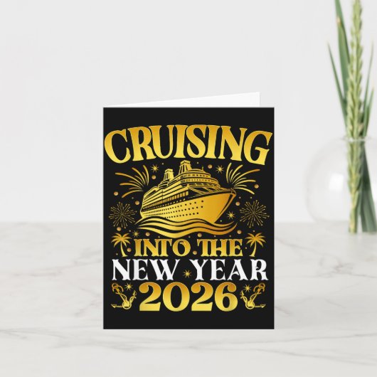 Cruising Into 2026 New Years Cruise Family Holiday カード (正面)