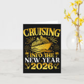 Cruising Into 2026 New Years Cruise Family Holiday カード (黄色い花)