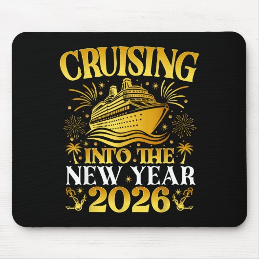 Cruising Into 2026 New Years Cruise Family Holiday マウスパッド (正面)