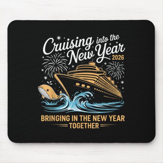 Cruising Into 2026 New Years Eve Party Cruise Fami マウスパッド (正面)