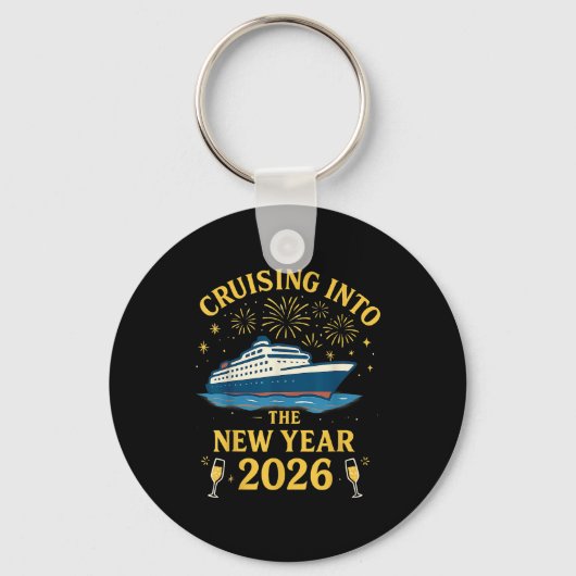 Cruising Into 2026 New Years Eve Party Favors Fami キーホルダー (正面)