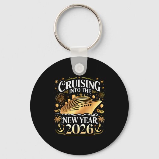 Cruising Into 2026 New Years Eve Party Favors Fami キーホルダー (正面)