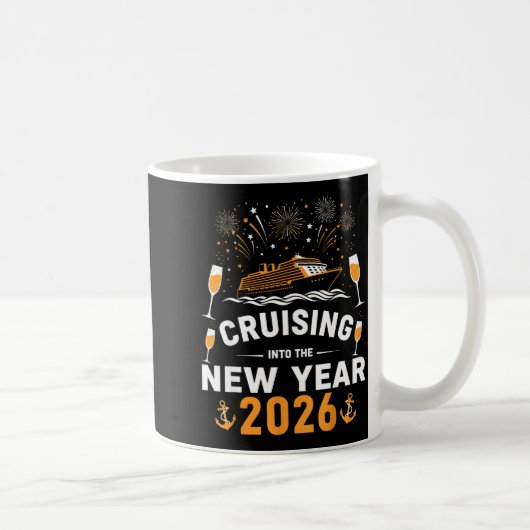 Cruising Into 2026 New Years Eve Party Favors Fami コーヒーマグカップ (右)