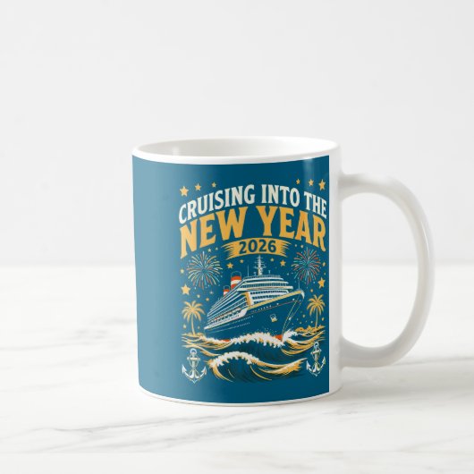 Cruising Into 2026 New Years Eve Party Favors Fami コーヒーマグカップ (右)