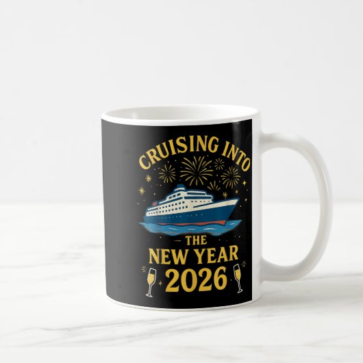 Cruising Into 2026 New Years Eve Party Favors Fami コーヒーマグカップ (右)