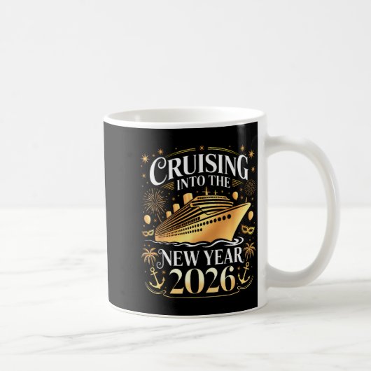 Cruising Into 2026 New Years Eve Party Favors Fami コーヒーマグカップ (右)