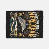 Cruising Into 2026 New Years Eve Party Favors Fami フリースブランケット (正面(横))