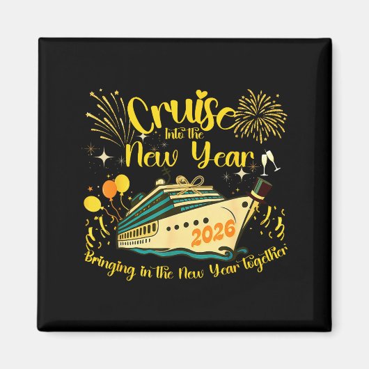 Cruising Into 2026 New Years Eve Party Favors Fami マグネット (正面)