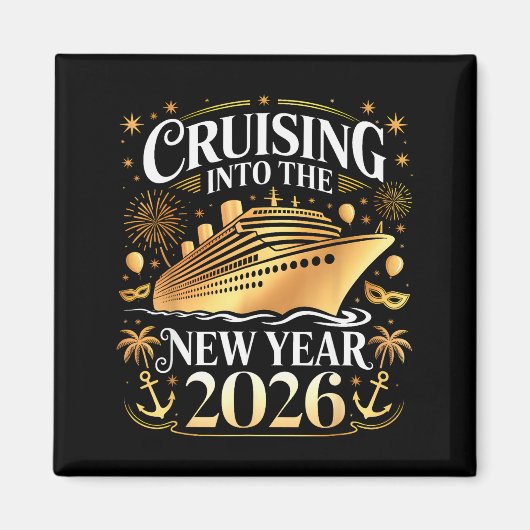 Cruising Into 2026 New Years Eve Party Favors Fami マグネット (正面)