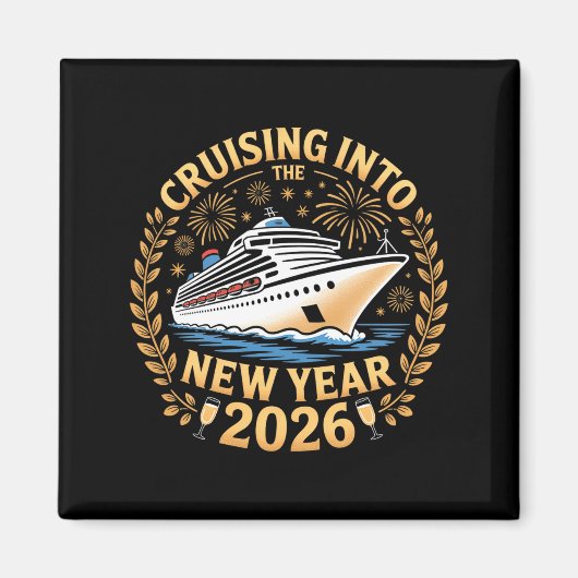 Cruising Into 2026 New Years Eve Party Favors Fami マグネット (正面)