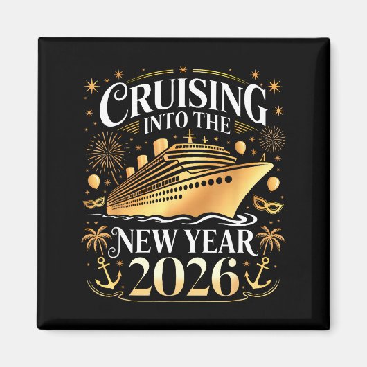 Cruising Into 2026 New Years Eve Party Favors Fami マグネット (正面)