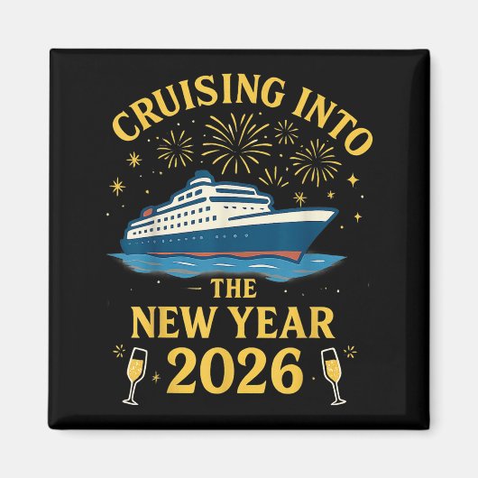 Cruising Into 2026 New Years Eve Party Favors Fami マグネット (正面)