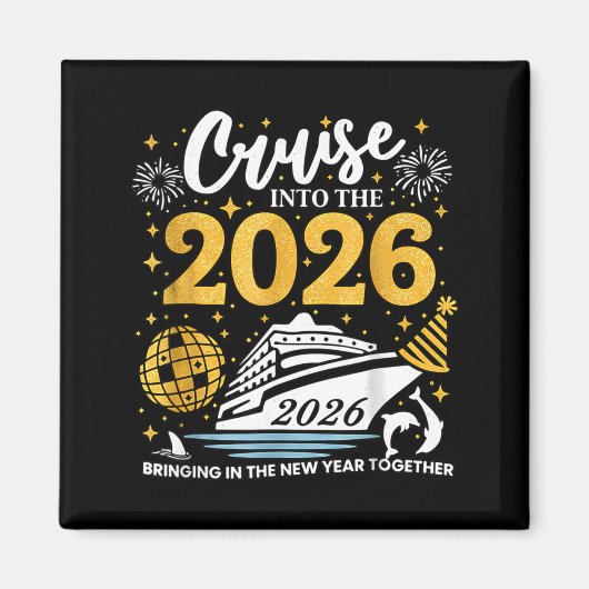 Cruising Into 2026 New Years Eve Party Favors Fami マグネット (正面)