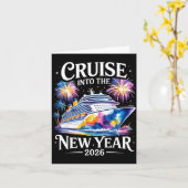 Cruising Into 2026 New Years Family Matching Men W カード (黄色い花)