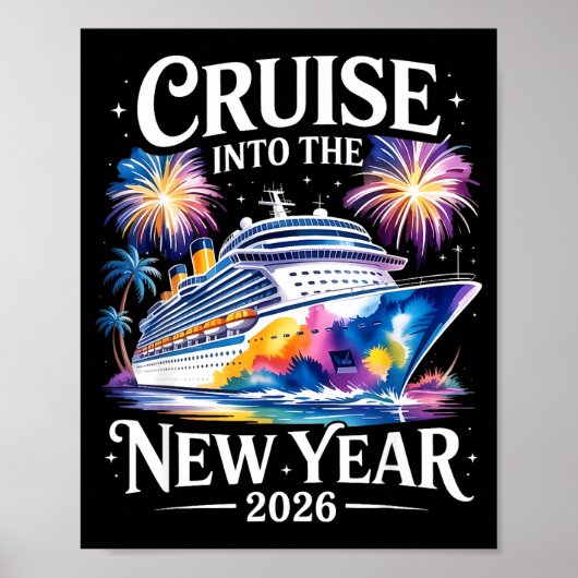 Cruising Into 2026 New Years Family Matching Men W ポスター (正面)