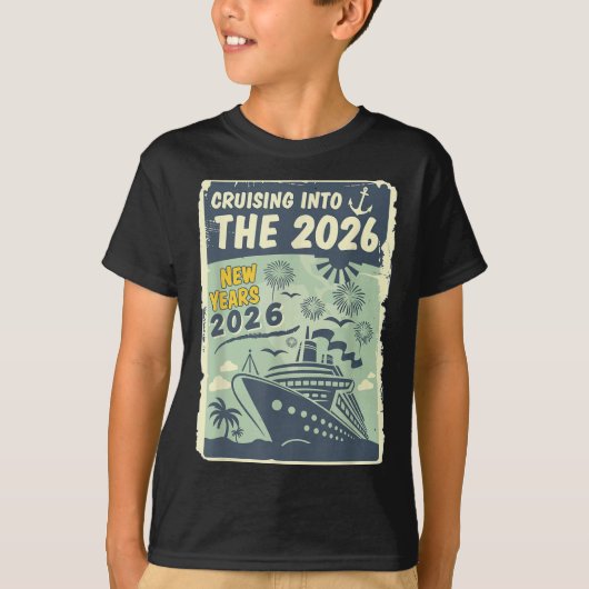 Cruising Into 2026 New Years With Family Friends E Tシャツ (正面)
