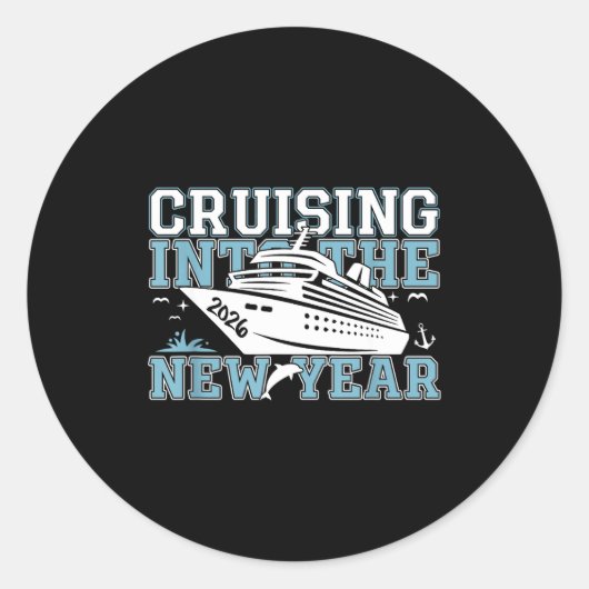 Cruising Into 2026 The New Year Eve Party Family T ラウンドシール (正面)