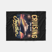 Cruising Into 2026 Together New Year Cruise Ship V フリースブランケット (正面(横))