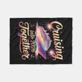 Cruising Into 2026 Together New Year Cruise Vacati フリースブランケット (正面(横))