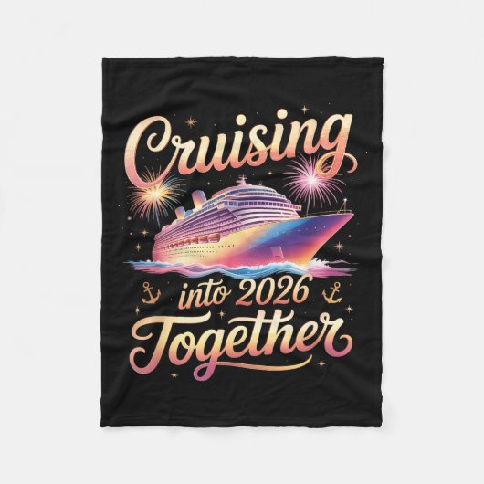 Cruising Into 2026 Together New Year Cruise Vacati フリースブランケット (正面)