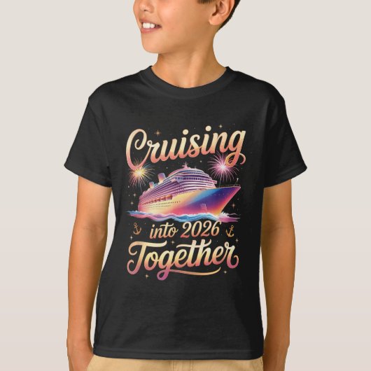 Cruising Into 2026 Together New Year Cruise Vacati Tシャツ (正面)