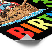 Cruising Into My 3rd Birthday Rate Little Boy 3 Ye ポスター (角)